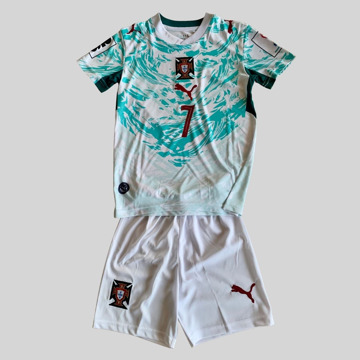 Portugal Ronaldo #7 Away World Cup Jersey 2026 Kids – Bild 2